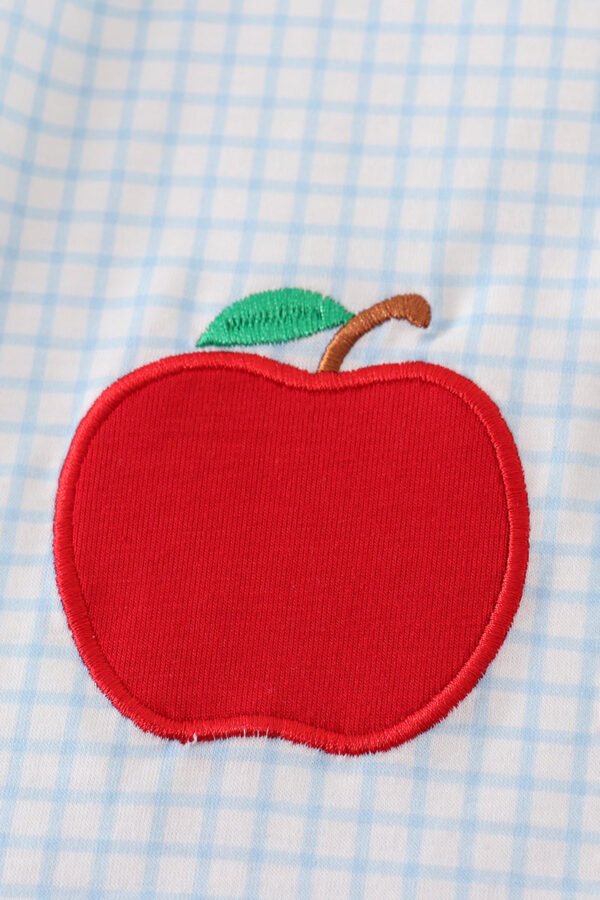 Apple applique bow shorts set - Image 2