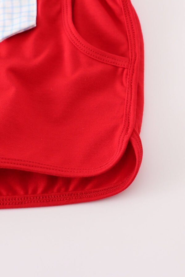 Apple applique bow shorts set - Image 5