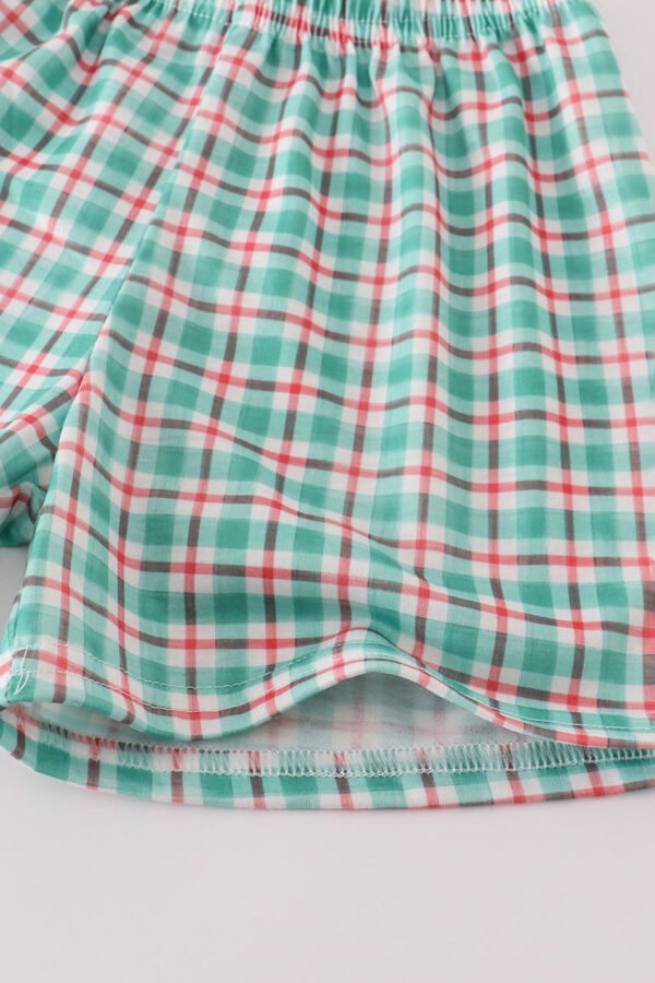 Blue apple french knot shorts set - Image 4