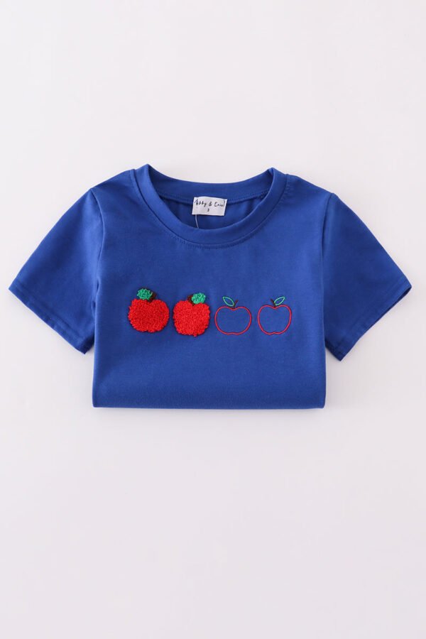 Blue apple french knot shorts set - Image 6