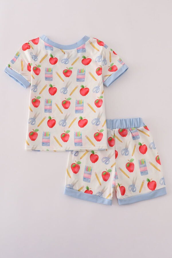 Apple pencil print shorts set - Image 4