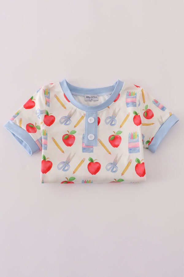 Apple pencil print shorts set - Image 5