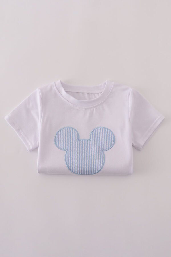 Blue character applique shorts set - Image 6