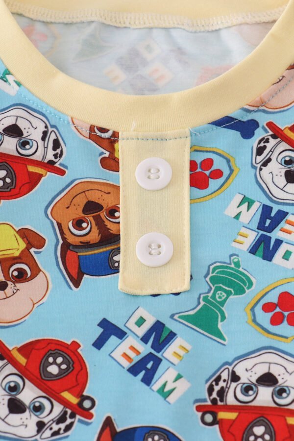 Blue character print pajamas set - Image 2