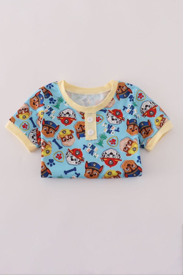 Blue character print pajamas set - Image 6