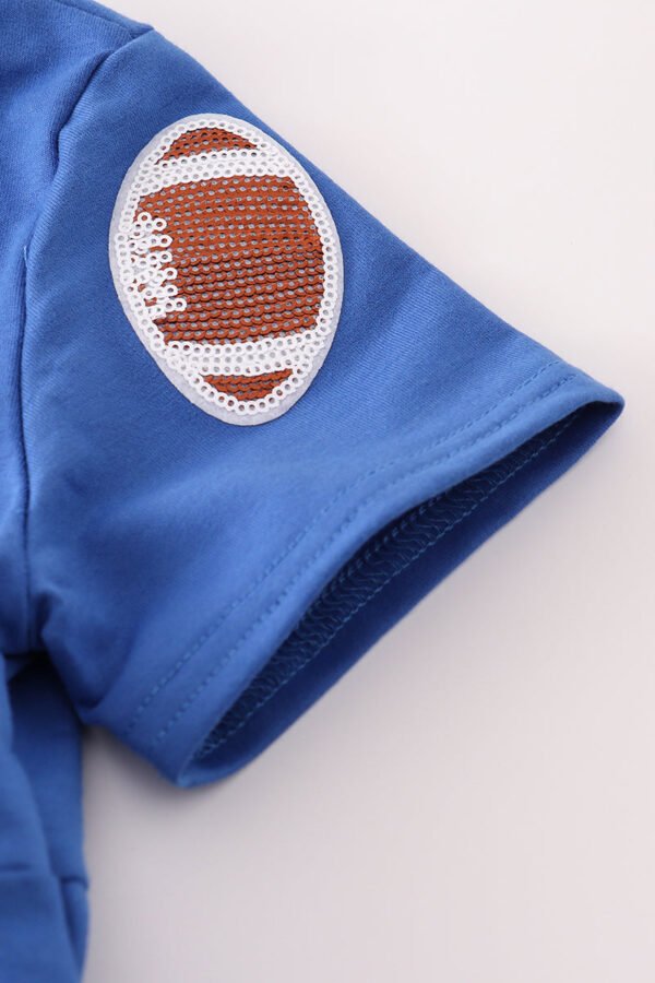 Blue football sequin dress - Image 4