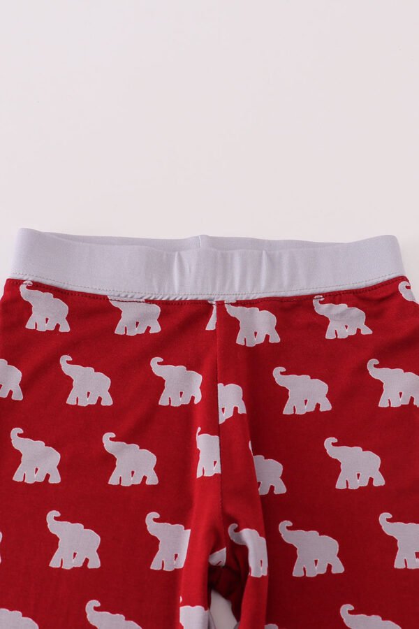 Alabama roll tide elephant print bamboo pajamas set - Image 2