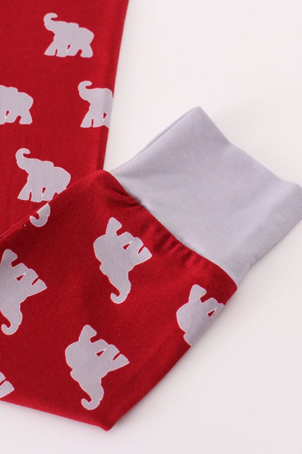 Alabama roll tide elephant print bamboo pajamas set - Image 4