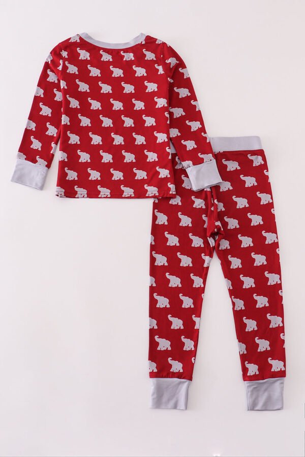 Alabama roll tide elephant print bamboo pajamas set - Image 5
