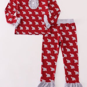Alabama roll tide elephant print bamboo pajamas set