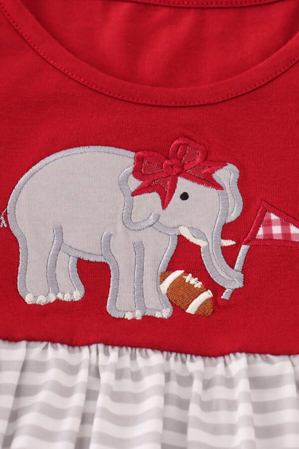 Alabama roll tide elephant applique stripe dress - Image 2