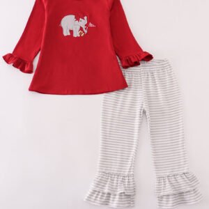 Alabama roll tide elephant applique stripe pants set