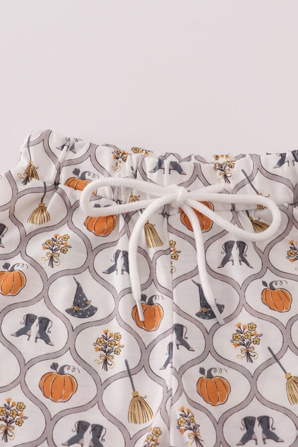 Black Witch pumpkin embroidery top - Image 3