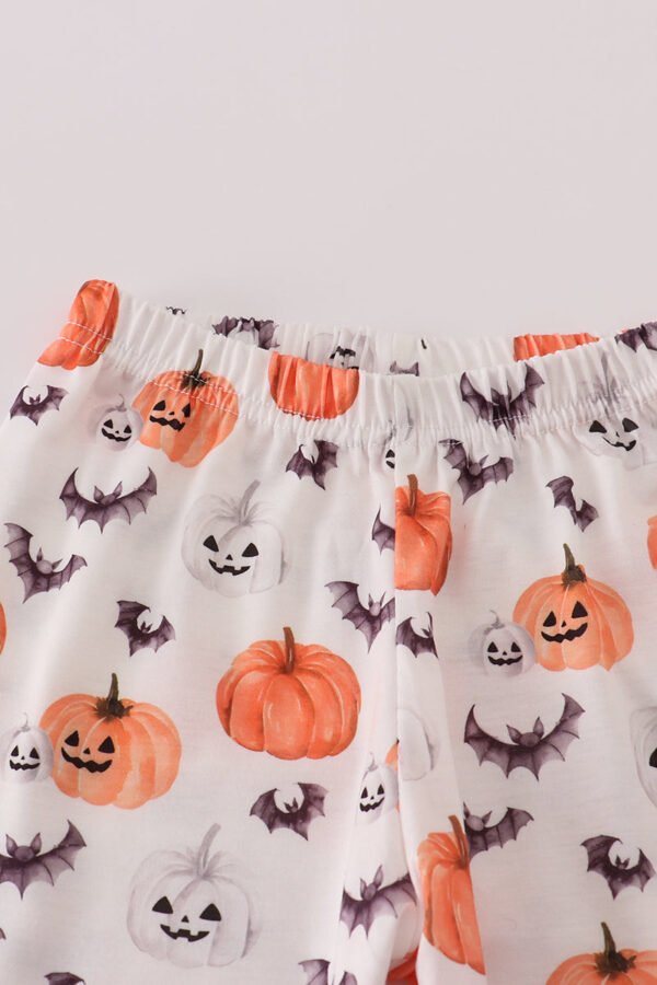 Black pumpkin print pants set - Image 3