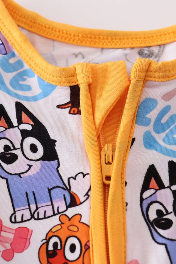 Character print bamboo pajamas romper - Image 3