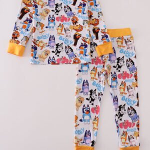Character print bamboo 2pc pajamas set