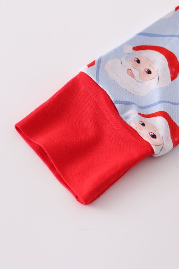 Blue santa claus bamboo pajamas set - Image 3